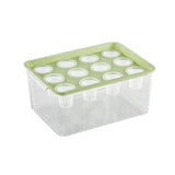 Transparent Rectangular Aquarium 12Hole Lid Portable Hydroponic Plant Fish Tank - Green - Close-Up Angle