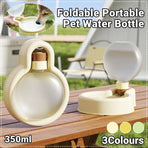 Portable Foldable Pet Water Cup Large Capacity Dog Bowl Puppy Travel Kettle - White