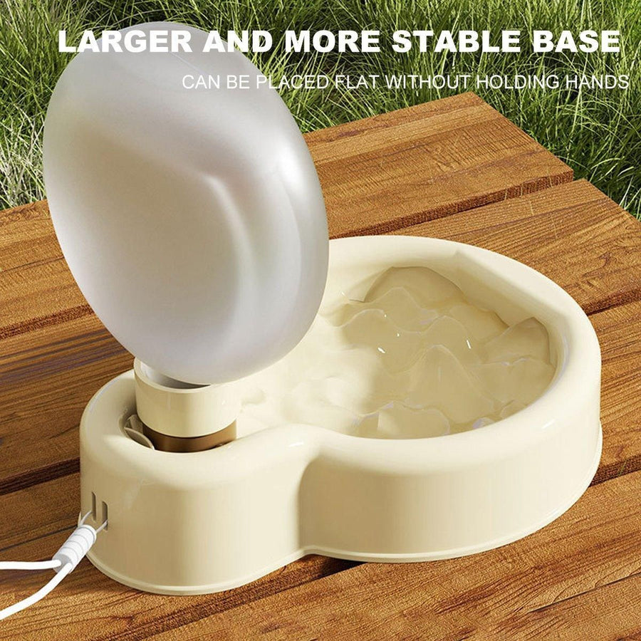 Portable Foldable Pet Water Cup Large Capacity Dog Bowl Puppy Travel Kettle - White