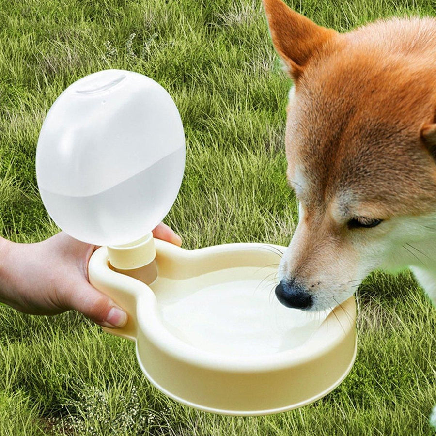 Portable Foldable Pet Water Cup Large Capacity Dog Bowl Puppy Travel Kettle - Yellow