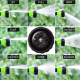 Washing Nozzle Plant Pet Hose 8-Mode Garden Car Water Foam Sprayer Soap Dispenser - Yellow