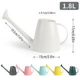 Long Spout Watering Can Garden Sprinkler Gardening Tools for Plants Flowers - Green - Side View
