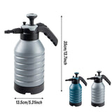 Pressure Pump Spray Bottle 2L Easy Pump Adjustable Nozzle Garden Watering Flower - Grey - Top-Down View