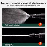 Pressure Pump Spray Bottle 2L Easy Pump Adjustable Nozzle Garden Watering Flower - Grey - Close-Up Angle