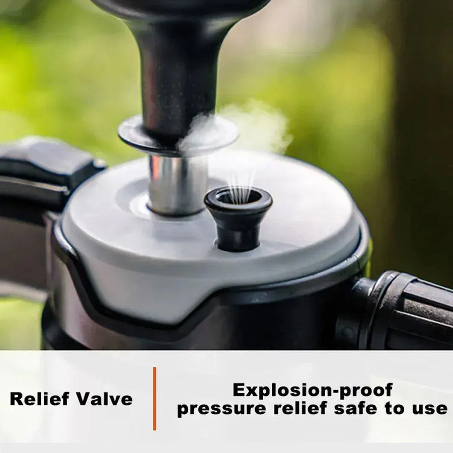 Pressure Pump Spray Bottle 2L Easy Pump Adjustable Nozzle Garden Watering Flower - Grey