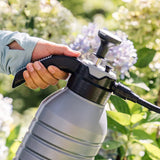 Pressure Pump Spray Bottle 2L Easy Pump Adjustable Nozzle Garden Watering Flower - Grey - Extra Image
