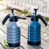 Pressure Pump Spray Bottle 2L Easy Pump Adjustable Nozzle Garden Watering Flower - Grey - Top-Down View