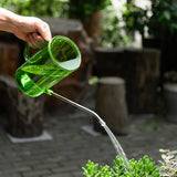 Watering Can Long Spout For Indoor Outdoor Garden Potted Plants Flowers Use - Green - 45-Degree Angle