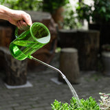 Watering Can Long Spout For Indoor Outdoor Garden Potted Plants Flowers Use - Grey - Top-Down View