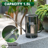 Watering Can Long Spout For Indoor Outdoor Garden Potted Plants Flowers Use - Grey - 45-Degree Angle