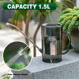 Watering Can Long Spout For Indoor Outdoor Garden Potted Plants Flowers Use - Transparent - Rear View