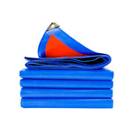 Waterproof Plastic Tarp Cover Heavy Duty Ground Sheet Rainproof Dustproof Blue - 4x6m