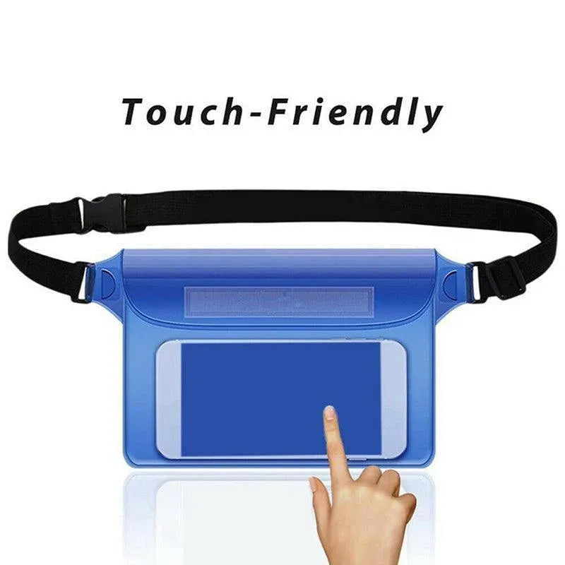 Waterproof Underwater Waist Belt Bum Bag Beach Swimming Boating Dry Phone Pouch - Grey