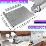 Waterproof Oil Proof Aluminum Foil Sticker Self Adhesive Kitchen Wallpapers AU