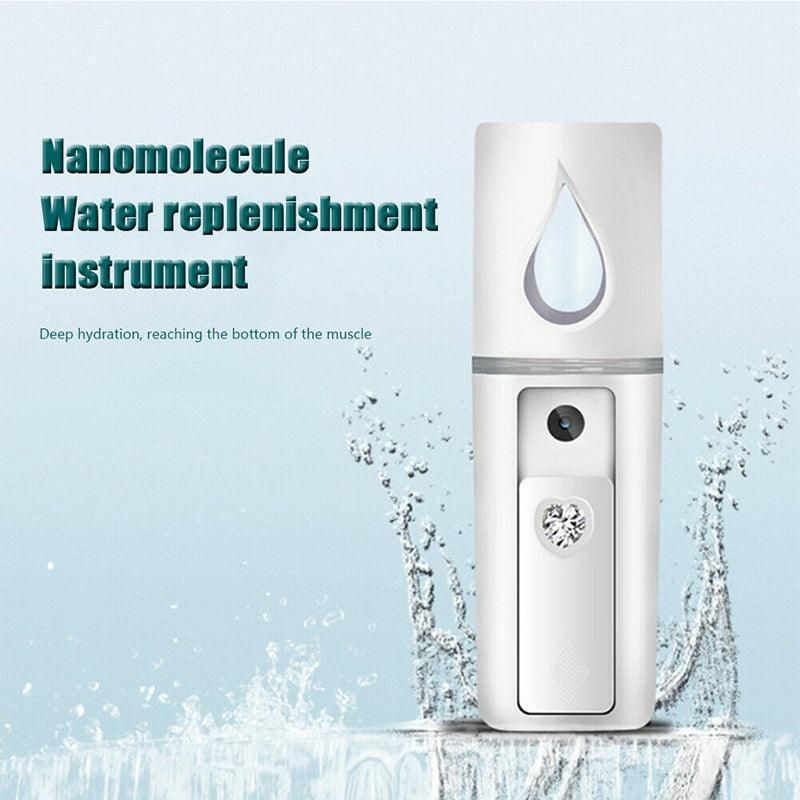 L2 Mini Nano Facial Mister With Top Mirror Rechargeable Cool Mist Sprayer  Au - Pink