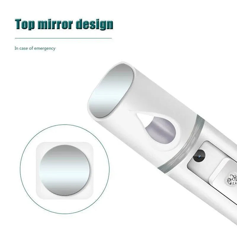 L2 Mini Nano Facial Mister With Top Mirror Rechargeable Cool Mist Sprayer  Au - Pink