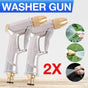 2Pcs High Pressure Water Spray Handle Nozzle Brass Garden Hose Pipe Lawn Car Wash