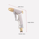 2Pcs High Pressure Water Spray Handle Nozzle Brass Garden Hose Pipe Lawn Car Wash - Top-Down View