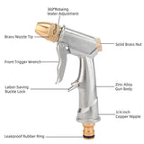 2Pcs High Pressure Water Spray Handle Nozzle Brass Garden Hose Pipe Lawn Car Wash - 45-Degree Angle