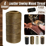 260m 150D Leather Sewing Waxed Thread Hand Stitching Craft Repair Cords 4Colours - Brown - Front View