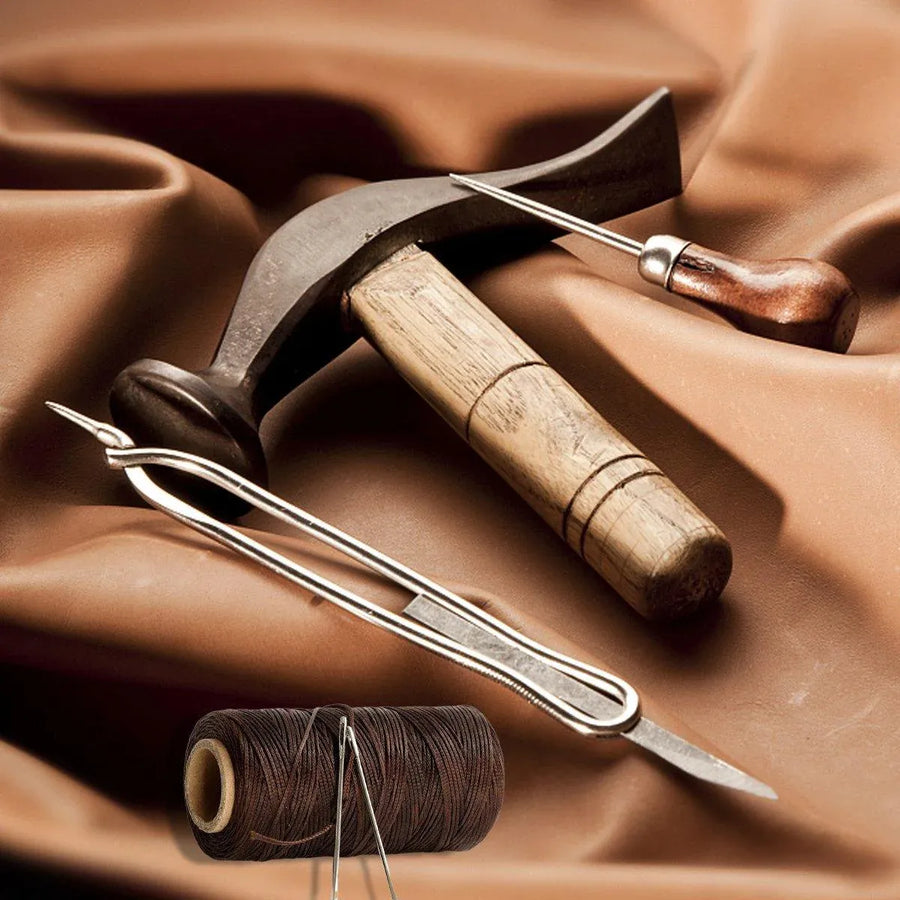 260m 150D Leather Sewing Waxed Thread Hand Stitching Craft Repair Cords 4Colours - Brown