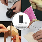 260m 150D Leather Sewing Waxed Thread Hand Stitching Craft Repair Cords 4Colours - Brown - Rear View