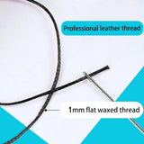 260m 150D Leather Sewing Waxed Thread Hand Stitching Craft Repair Cords 4Colours - Brown - Close-Up Angle