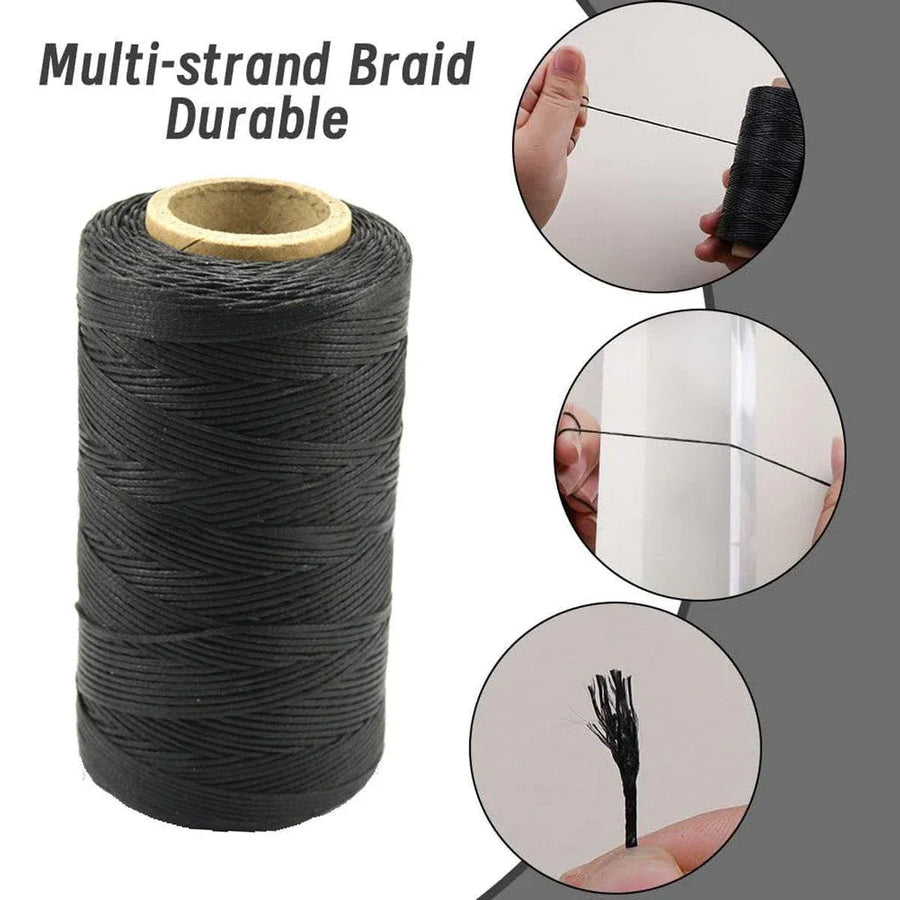 260m 150D Leather Sewing Waxed Thread Hand Stitching Craft Repair Cords 4Colours - Brown
