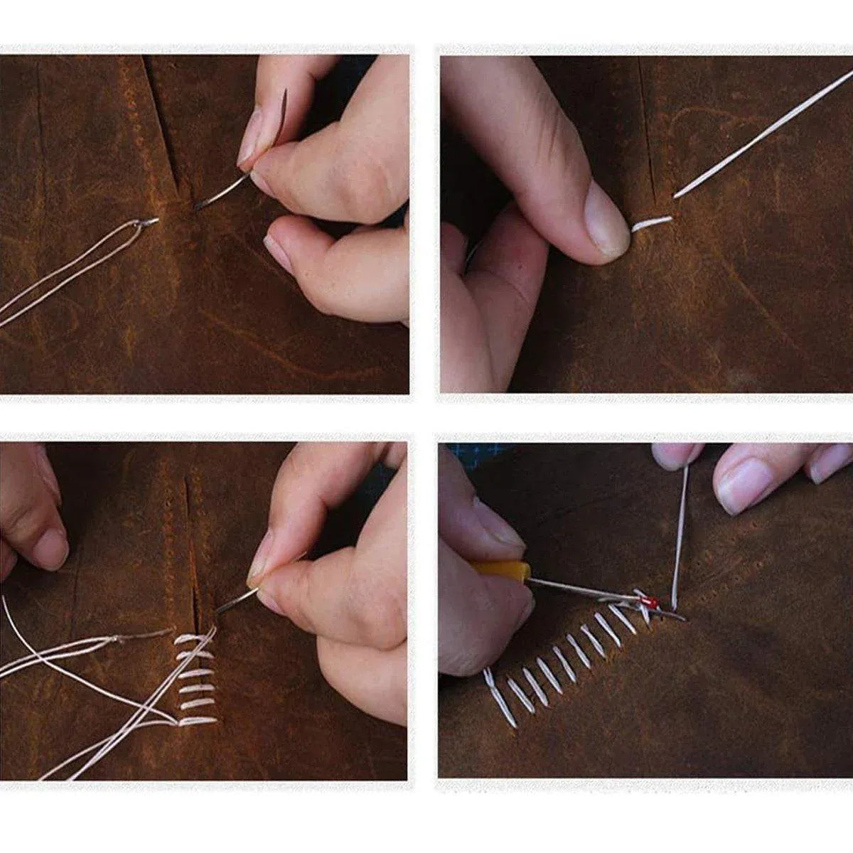 260m 150D Leather Sewing Waxed Thread Hand Stitching Craft Repair Cords 4Colours - Brown