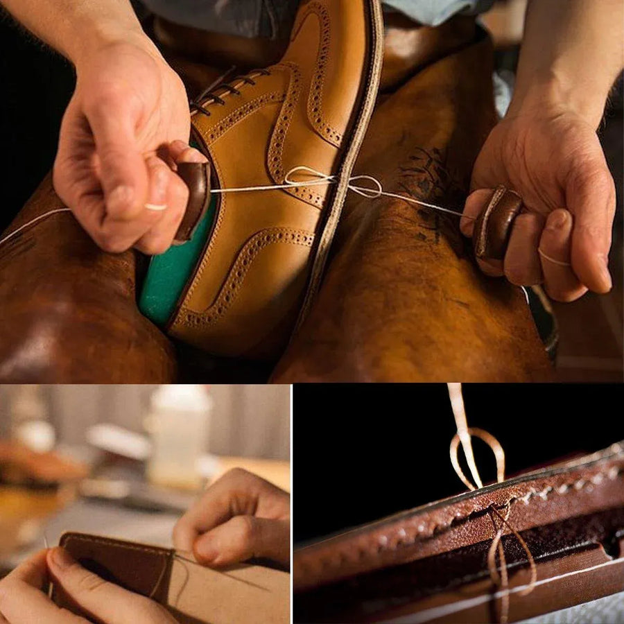 260m 150D Leather Sewing Waxed Thread Hand Stitching Craft Repair Cords 4Colours - Brown