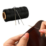 260m 150D Leather Sewing Waxed Thread Hand Stitching Craft Repair Cords 4Colours - Brown
