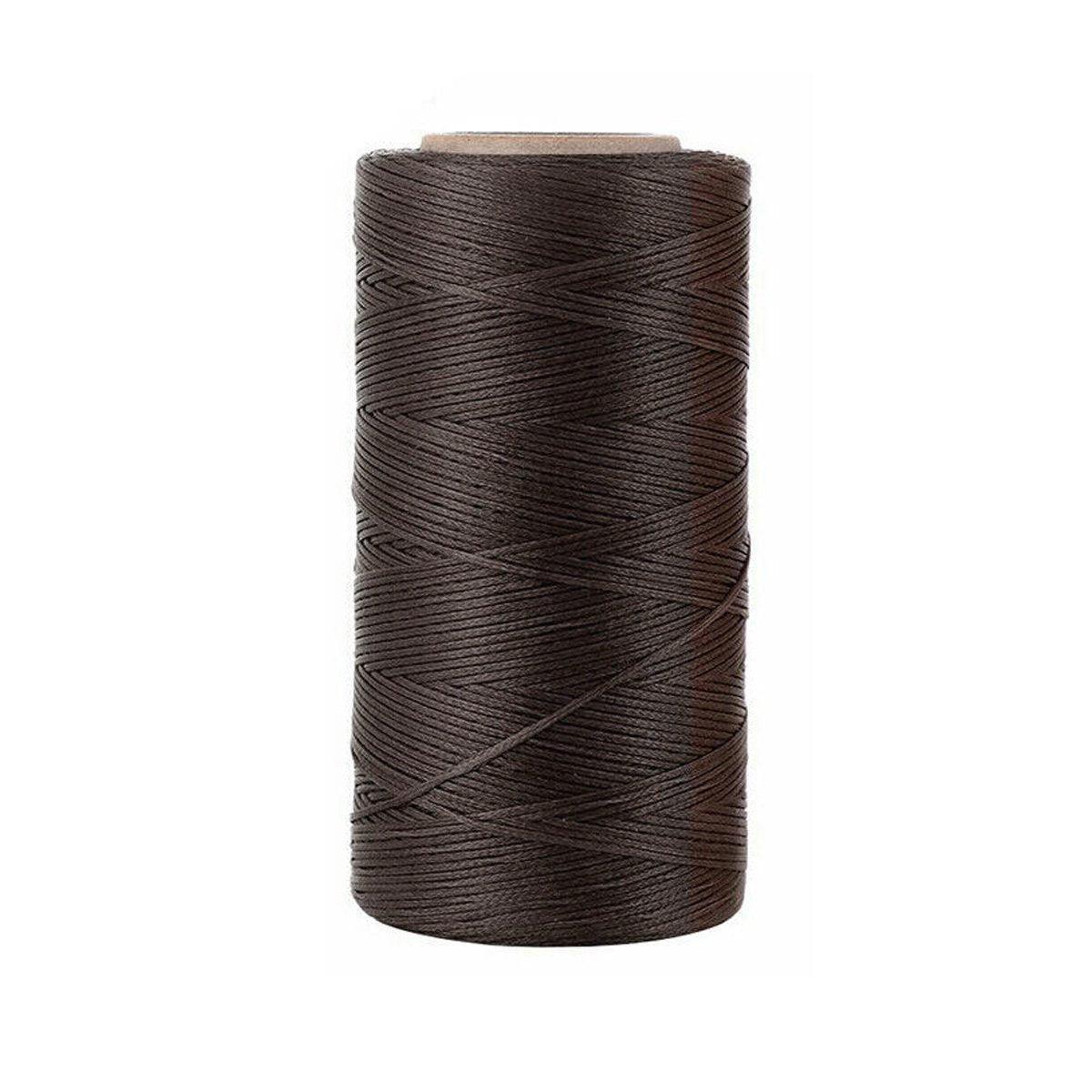 260m 150D Leather Sewing Waxed Thread Hand Stitching Craft Repair Cords 4Colours - Brown