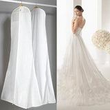 White Extra Large Wedding Dress Bridal Gown Garment Breathable Cover Storage Bag - Side View