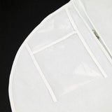White Extra Large Wedding Dress Bridal Gown Garment Breathable Cover Storage Bag - Close-Up Angle