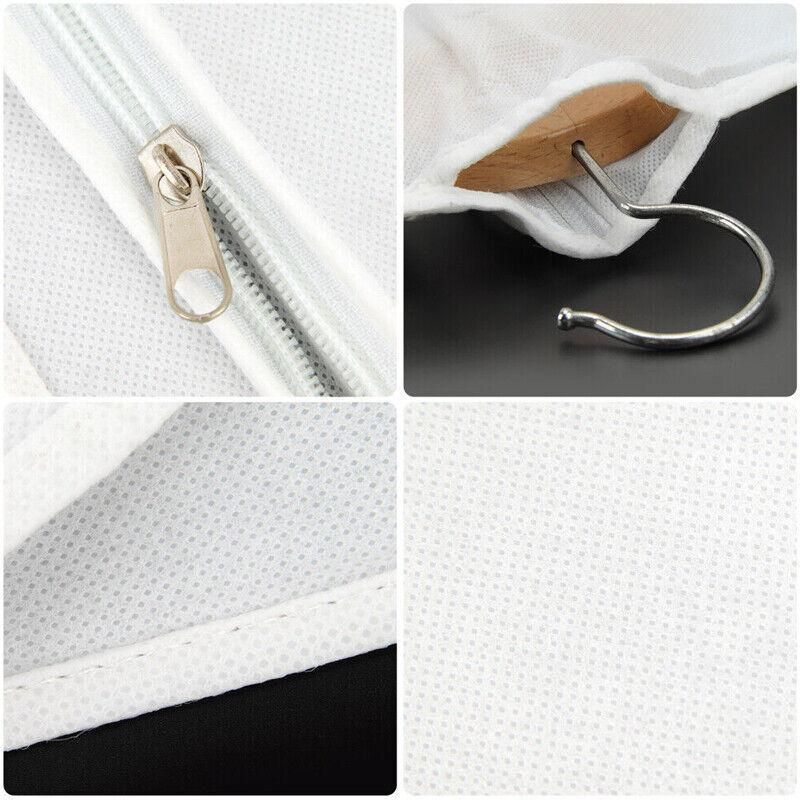 White Extra Large Wedding Dress Bridal Gown Garment Breathable Cover Storage Bag