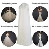 White Extra Large Wedding Dress Bridal Gown Garment Breathable Cover Storage Bag - Top-Down View