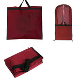 Wedding Dress Garment Bag 180cm Long Bridal Gown Storage Dustproof Cover Zipper - Red - Side View