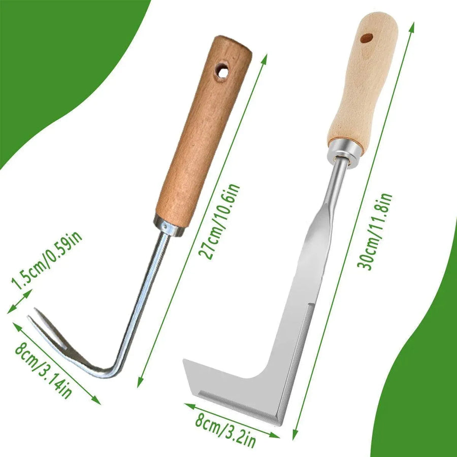 Weeding Hand Tool Forked Hook or L-Shaped Knife Manganese Steel Garden Tool - Hook Weeder