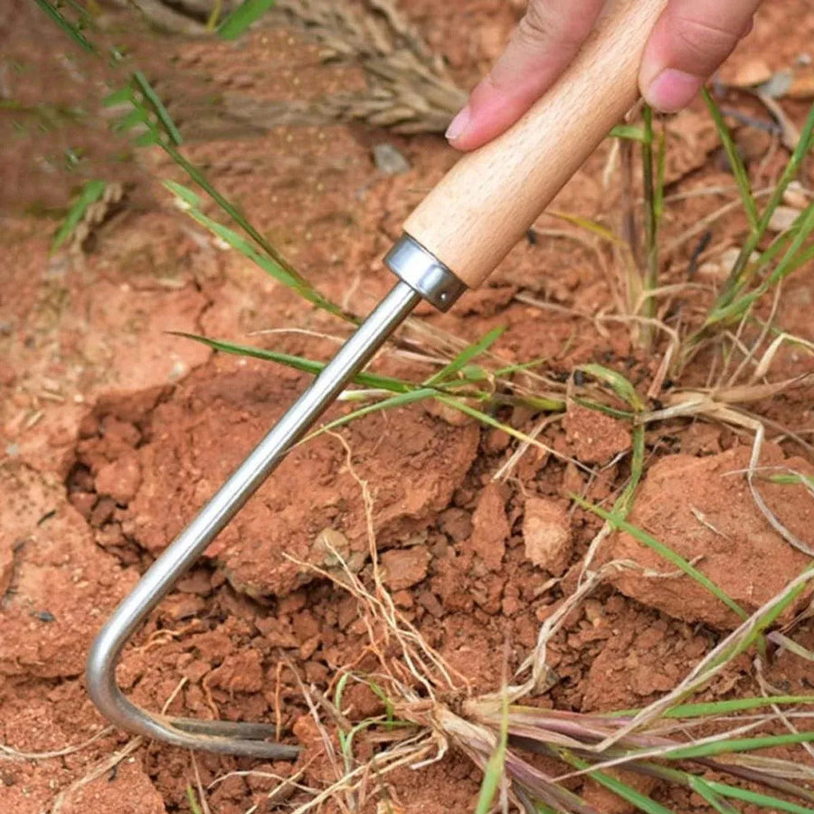 Weeding Hand Tool Forked Hook or L-Shaped Knife Manganese Steel Garden Tool - L-Shaped Weeding Knife