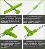 Weed Puller Garden Golves Claws Weeder Twister Twist Pull Lawn Root Remover Tool - Low Angle