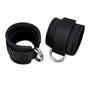 2PCS Weight Lifting Ankle D-Ring Strap Pulley Cable Kickbacks Attachment Gym Leg - Black