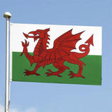 Large Wales Welsh Flag Heavy Duty Outdoor 90 X 150 CM - 3ft x 5ft - Rear View