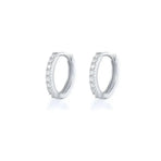 7sizes Hoop Earring Silver Zirconia Ear Huggie Hoop Cartilage Piercing Jewellery - Silver-10mm