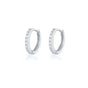 7sizes Hoop Earring Silver Zirconia Ear Huggie Hoop Cartilage Piercing Jewellery - Silver-10mm