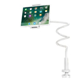 Adjustable Flexible Phone Tablet Holder with Clamp for Bed Desk Mount Use - White