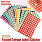 8/13/25/50mm Colour Sticker Dots Adhesive Round Labels Circular Scrapbooking White - 100mm*2 Dots