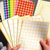 8/13/25/50mm Colour Sticker Dots Adhesive Round Labels Circular Scrapbooking White - 100mm*2 Dots
