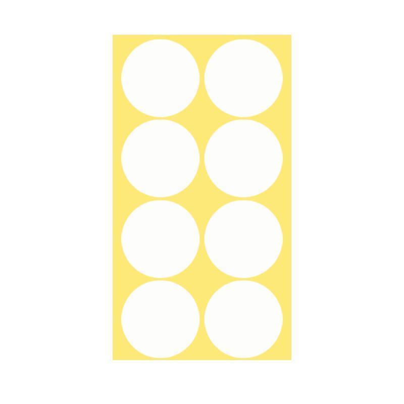 8/13/25/50mm Colour Sticker Dots Adhesive Round Labels Circular Scrapbooking White - 100mm*2 Dots