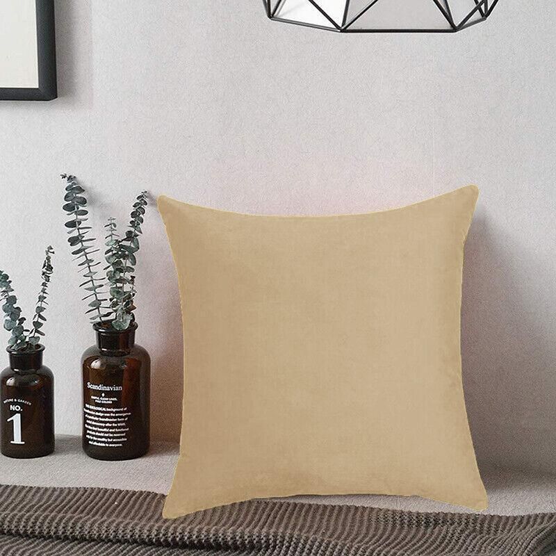 40x40cm Multicoloured Plain Solid Colour Cushion Cover Covers Decorative Pillow Case - White