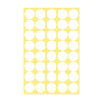 8/13/25/50mm Colour Sticker Dots Adhesive Round Labels Circular Scrapbooking White - 25mm 40 Dots - 1 Sheet